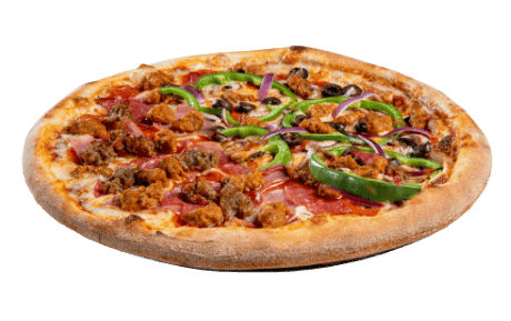 Two Pizzas on One Crust